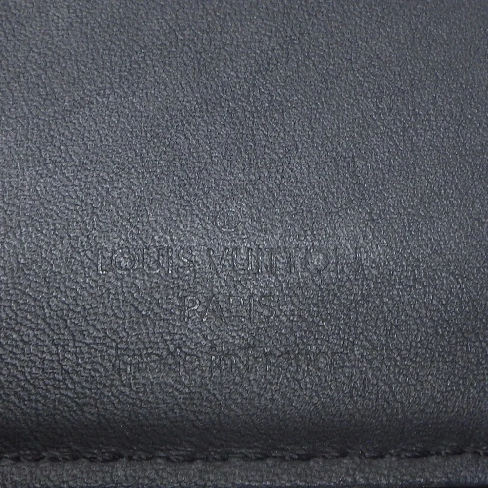 Authentic Louis Vuitton Porte-Feuille Brazza Black Leather Long Wallet